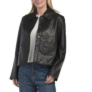 BOD & CHRISTENSEN Black Leather Marley Jacket